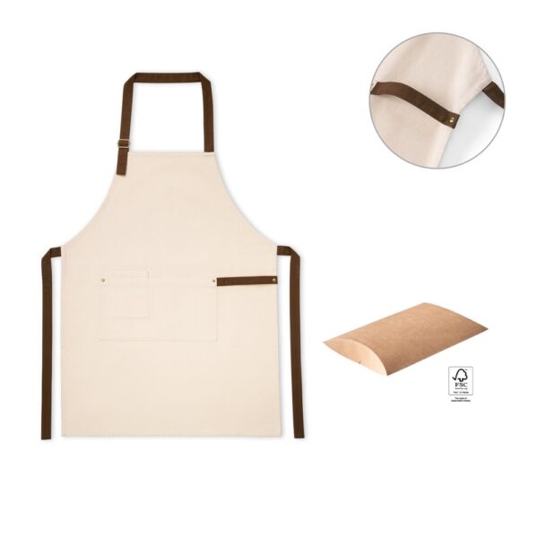 99815_set HOLM. 100% cotton canvas apron (320 g/m²) with metal details