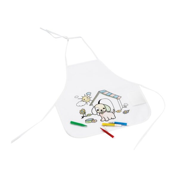 NILO. Children's apron for colouring in non-woven (80 g/m²)